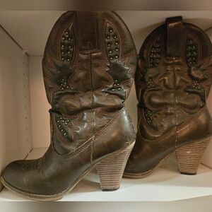 Brown Western Leather Boots